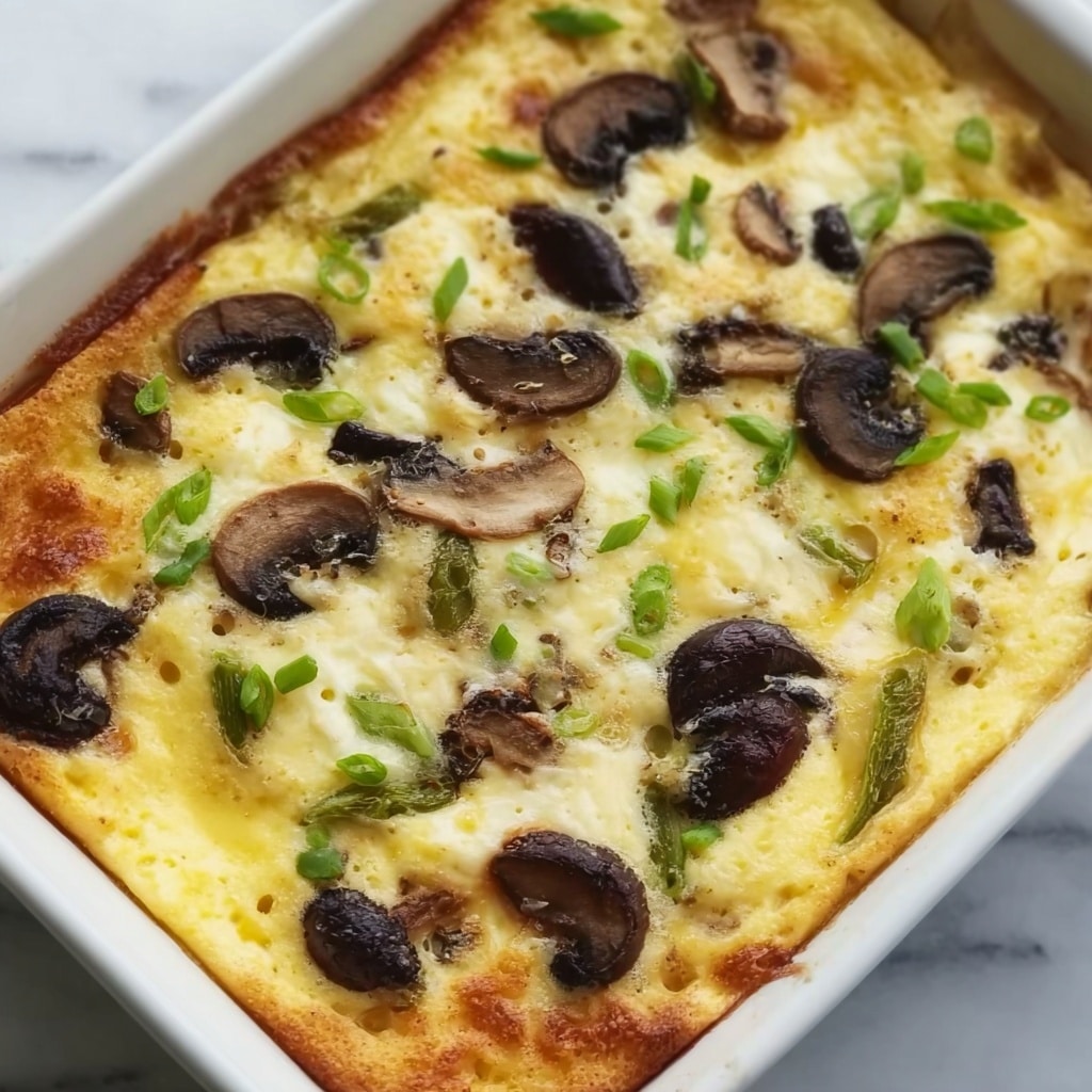 Overnight Asparagus Mushroom Strata Recipe - Recipe Image