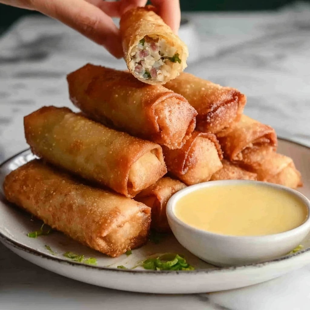 Corned Beef Egg Rolls with Honey Mustard Sauce Recipe - Recipe Image