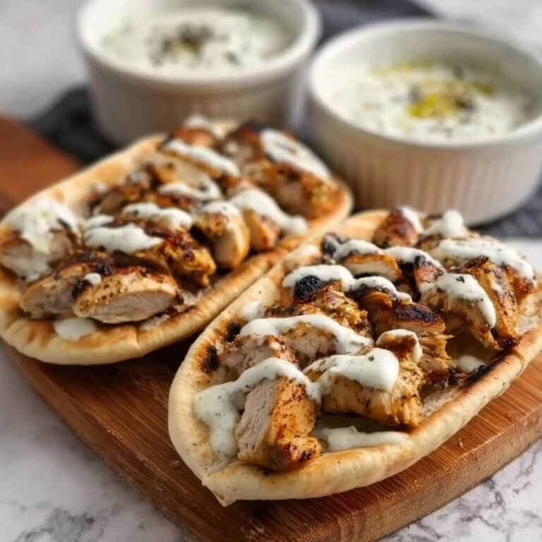 Greek Chicken Gyros with Tzatziki Sauce Recipe