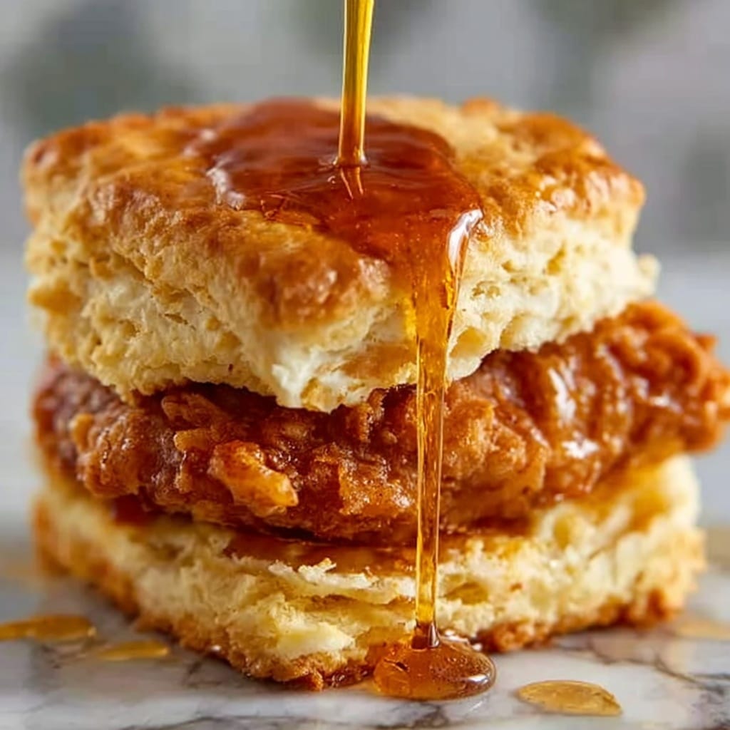 Hot Honey Chicken Biscuit Sandwiches Recipe - Recipe Image