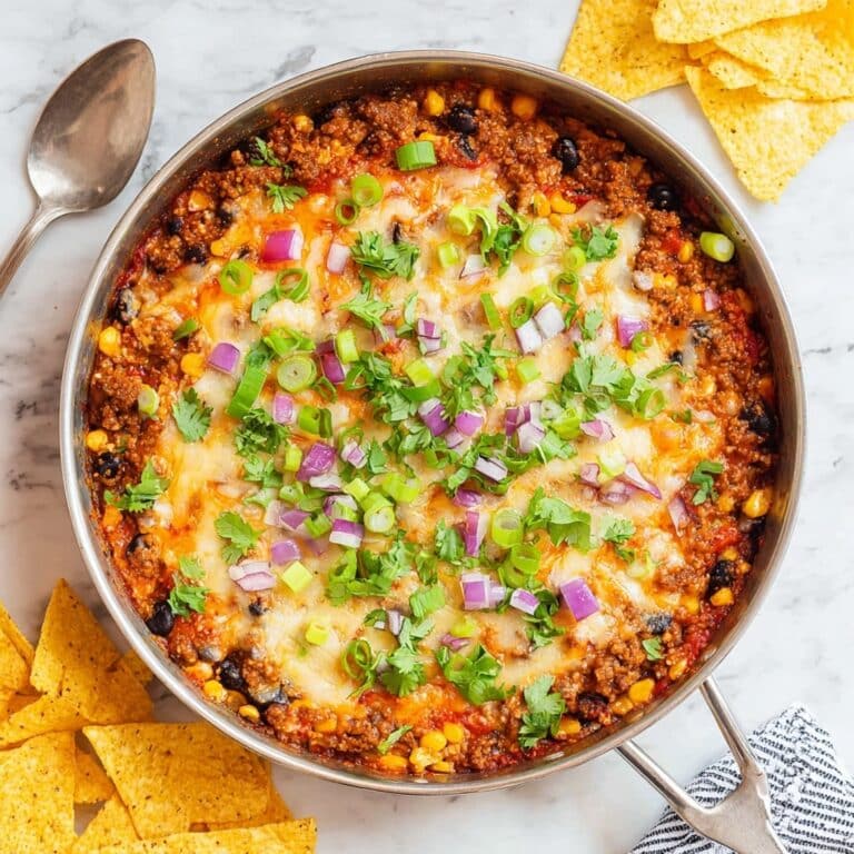 Cheesy Turkey Rice Taco Skillet Recipe