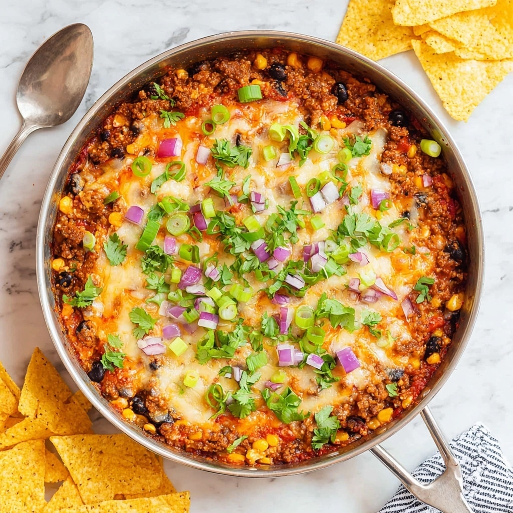 Cheesy Turkey Rice Taco Skillet Recipe - Recipe Image