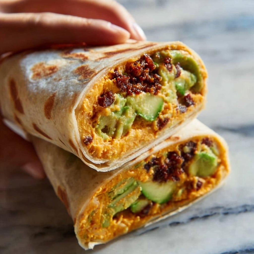 Scallion Pancake with Egg and Spinach Wrap Recipe