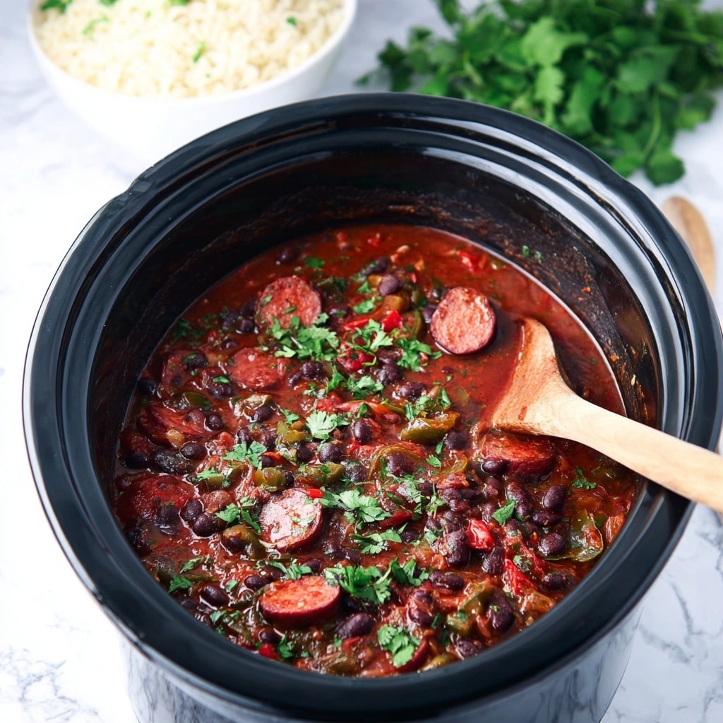 Black Beans and Smoked Sausage Creole Stew Recipe - Recipe Image