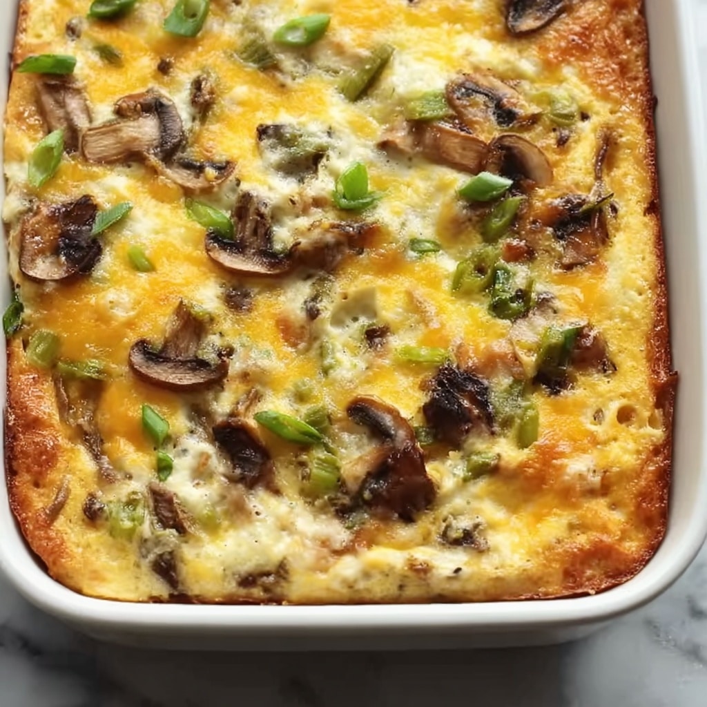 Overnight Asparagus Mushroom Strata Recipe - Recipe Image
