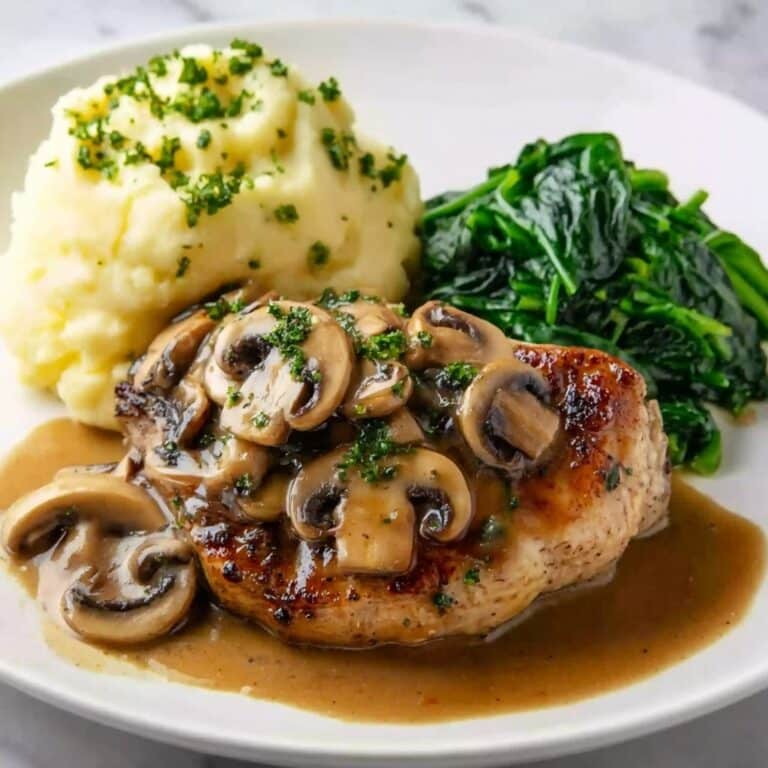 Balsamic Chicken with Mushrooms and Cream Sauce Recipe