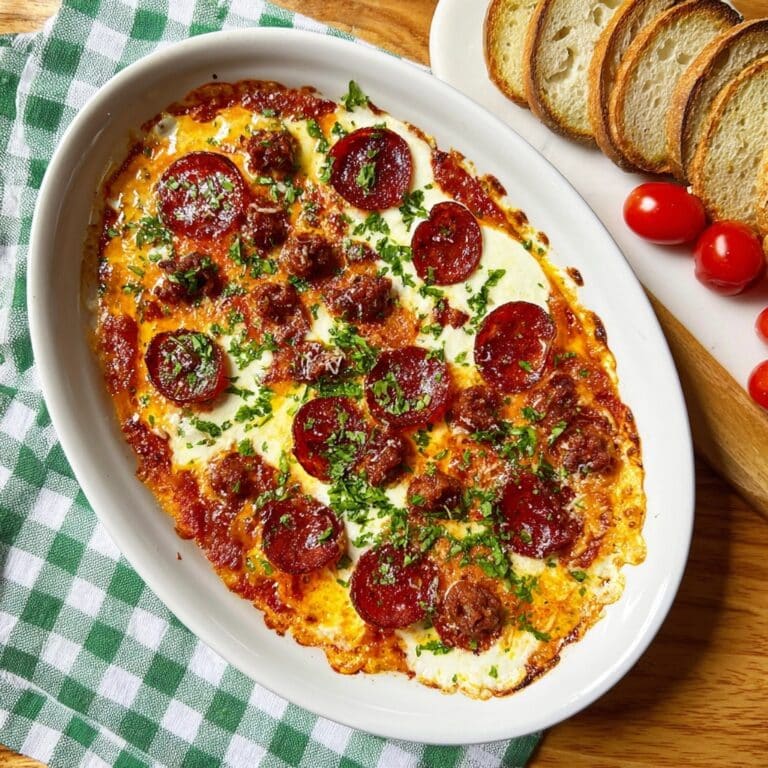 Hot Honey Pepperoni and Sausage Pizza Dip Recipe