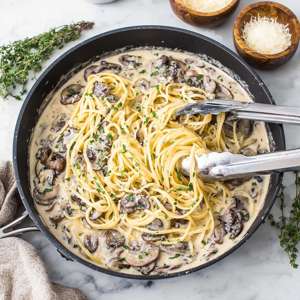 Creamy Mushroom Pasta Recipe - Recipe Image