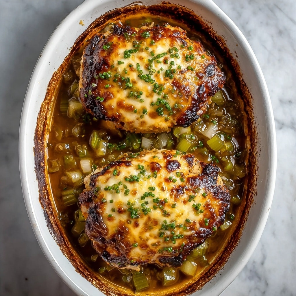 French Onion Stuffed Chicken Recipe - Recipe Image