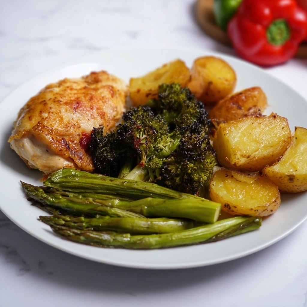 Sheet Pan Garlic Butter Chicken and Veggies Recipe - Recipe Image