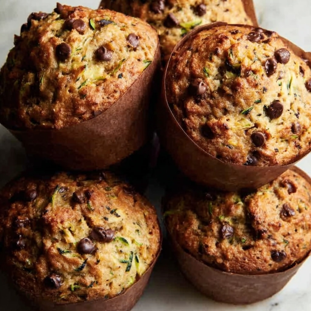 Blender Chocolate Chip Zucchini Oatmeal Muffins Recipe - Recipe Image