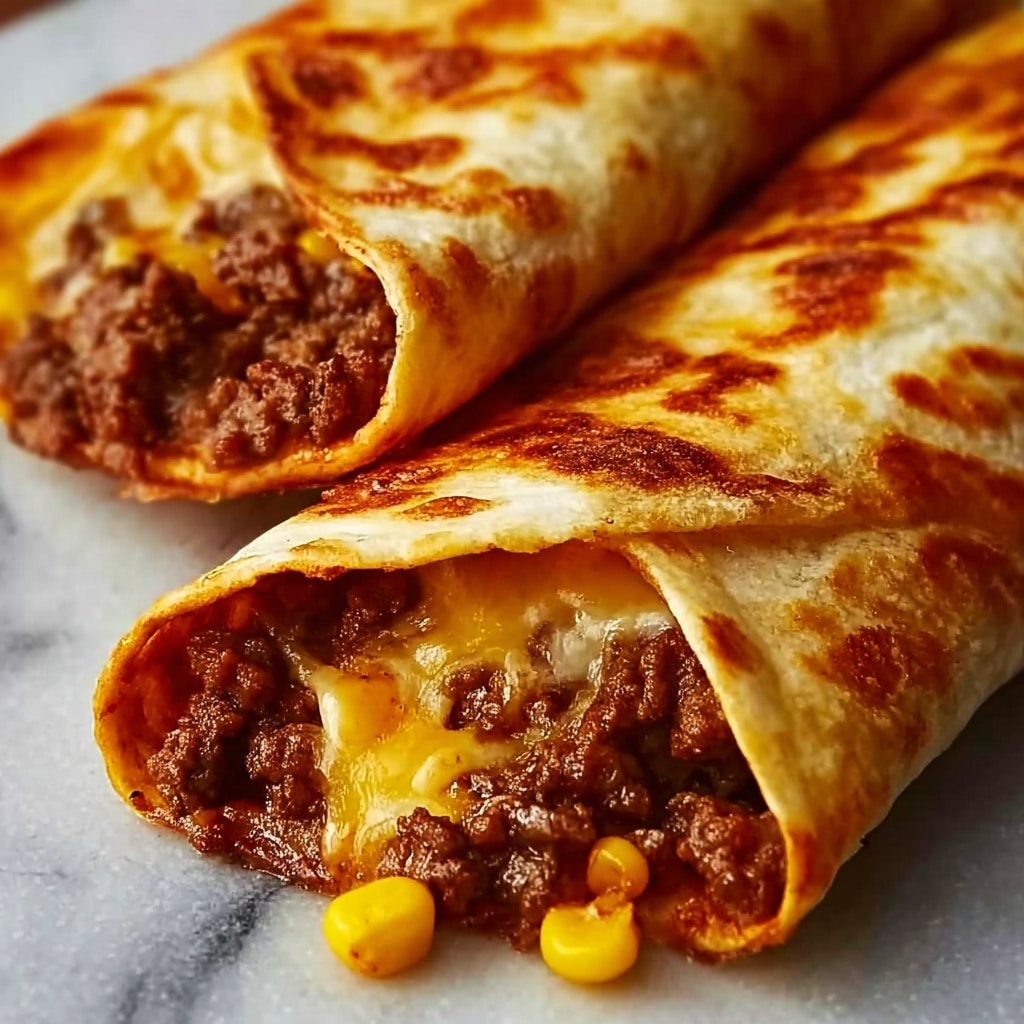 Beef and Cheese Chimichangas Recipe - Recipe Image
