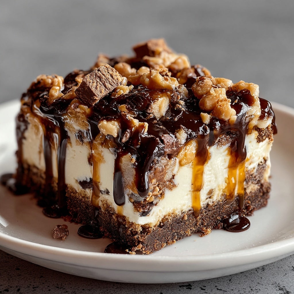 Irresistible Butterfinger Candy Bar Poke Cake Recipe - Recipe Image