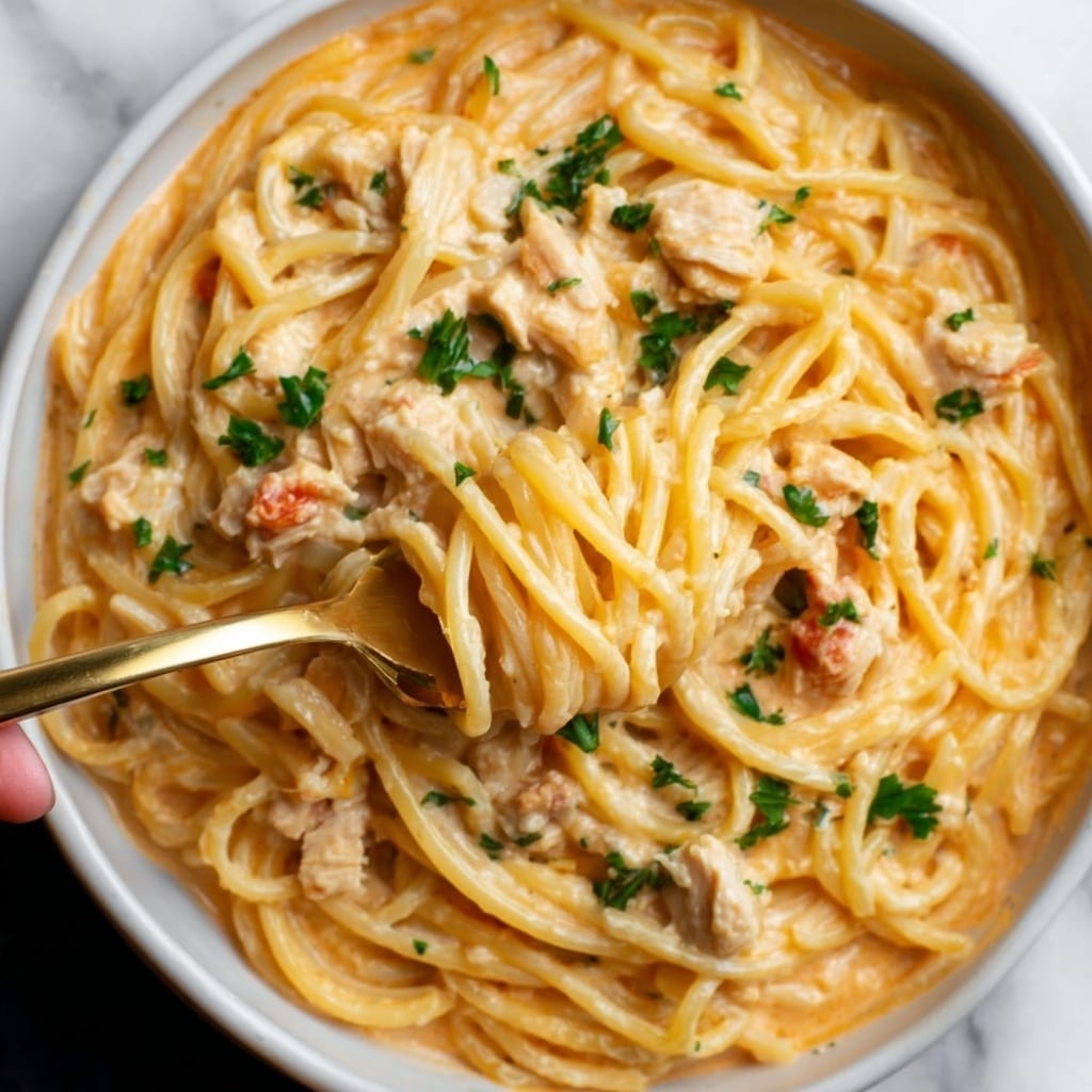 Cheesy Spaghetti Chicken Casserole Recipe - Recipe Image