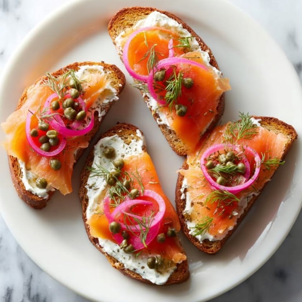 Smoked Salmon Crostini with Lemon-Dill Cream Cheese Recipe - Recipe Image