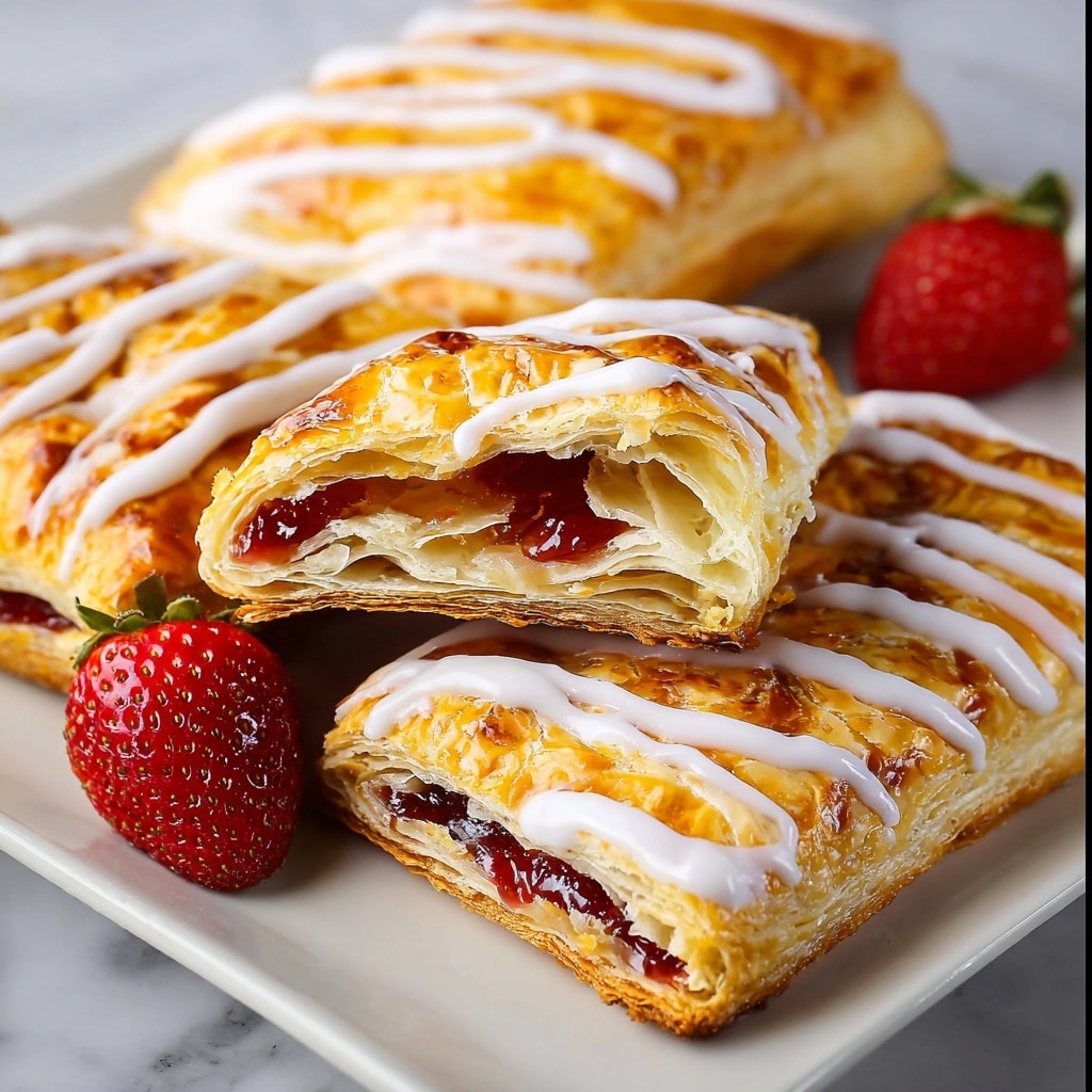 Easy Strawberry Toaster Strudels with Icing Recipe - Recipe Image