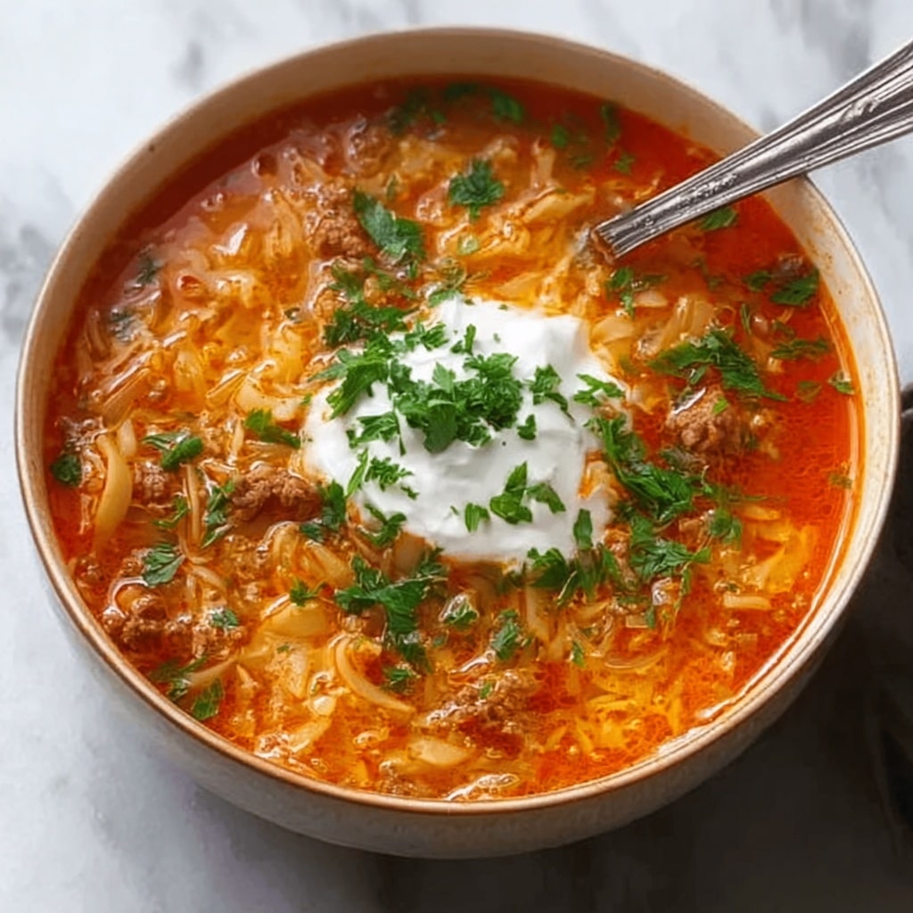 Polish Stuffed Cabbage Soup Recipe - Recipe Image