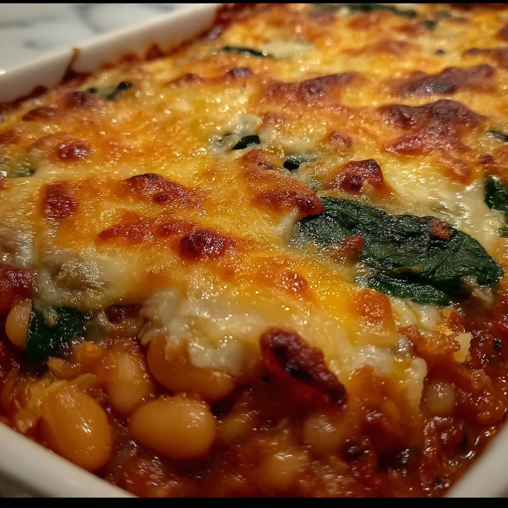 Cheesy White Bean Tomato Bake : A Hearty Delight Recipe