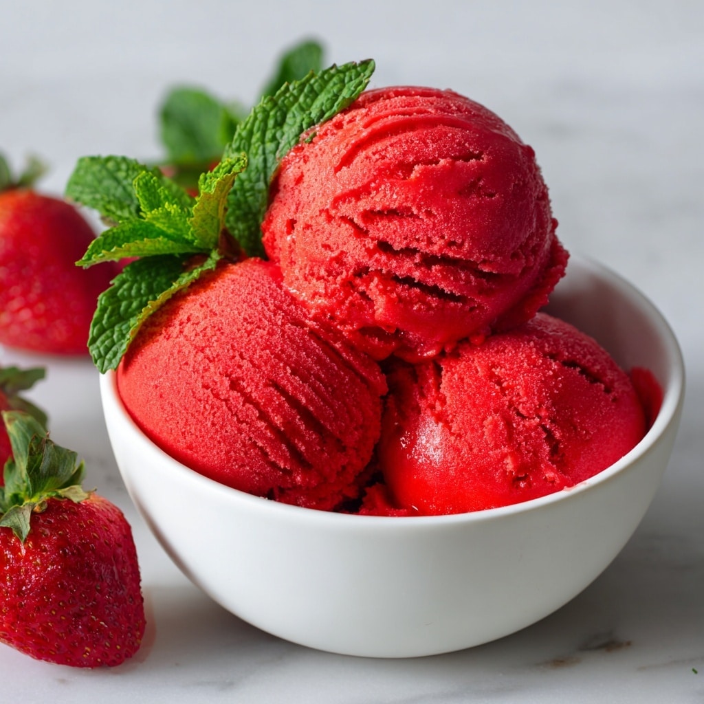 Mango Strawberry Sorbet Recipe - Recipe Image