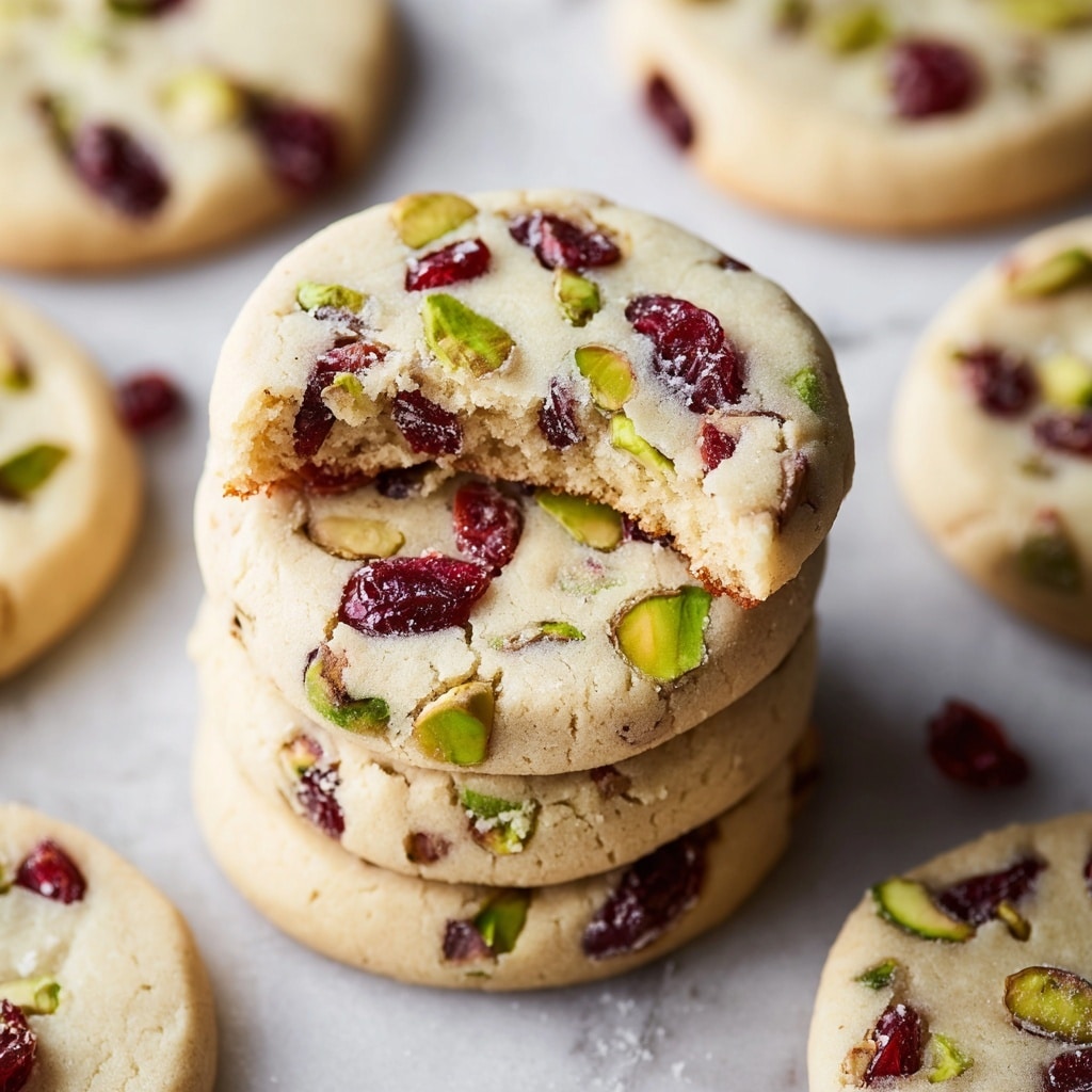 Cranberry Pistachio Shortbread Cookies Recipe - Recipe Image