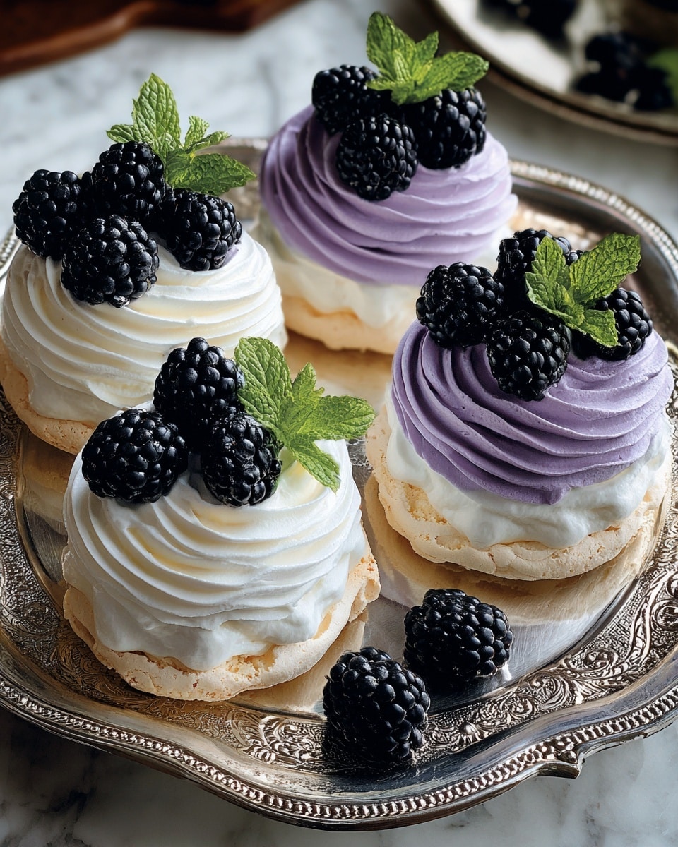 Blackberry Pavlovas Recipe - Recipe Image