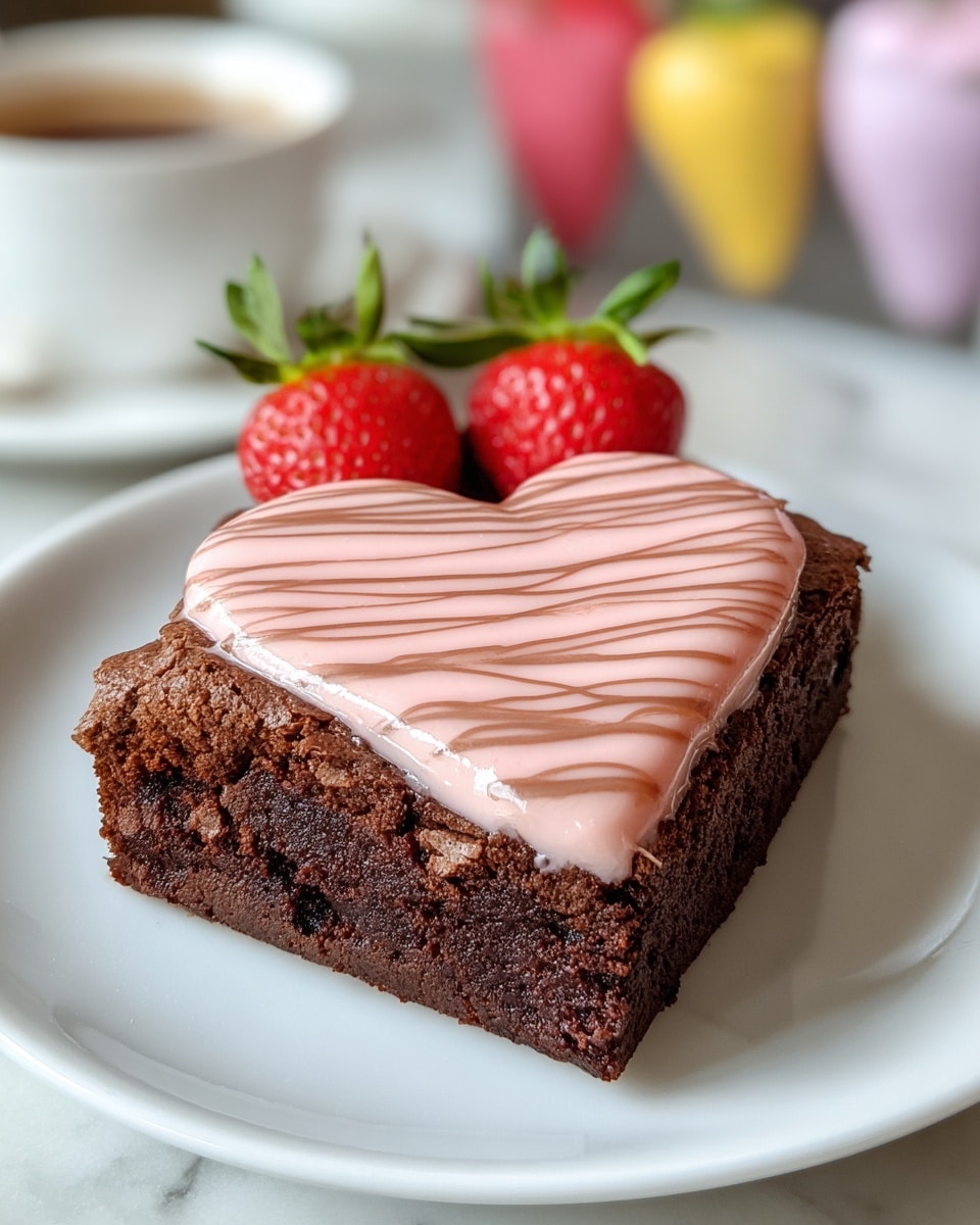 Strawberry Sweetheart Brownies Recipe - Recipe Image