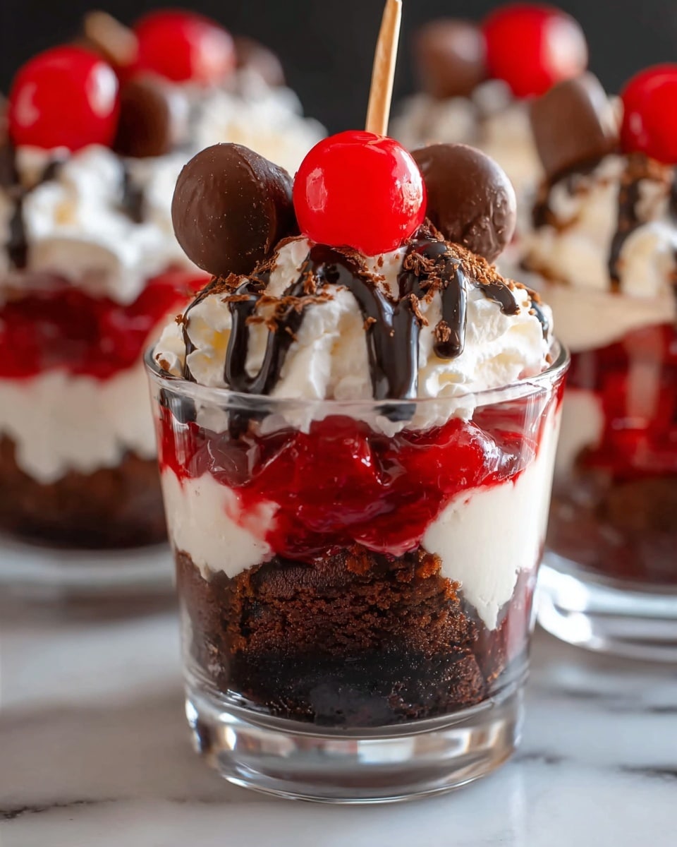 Chocolate Cherry Brownie Parfait Recipe - Recipe Image