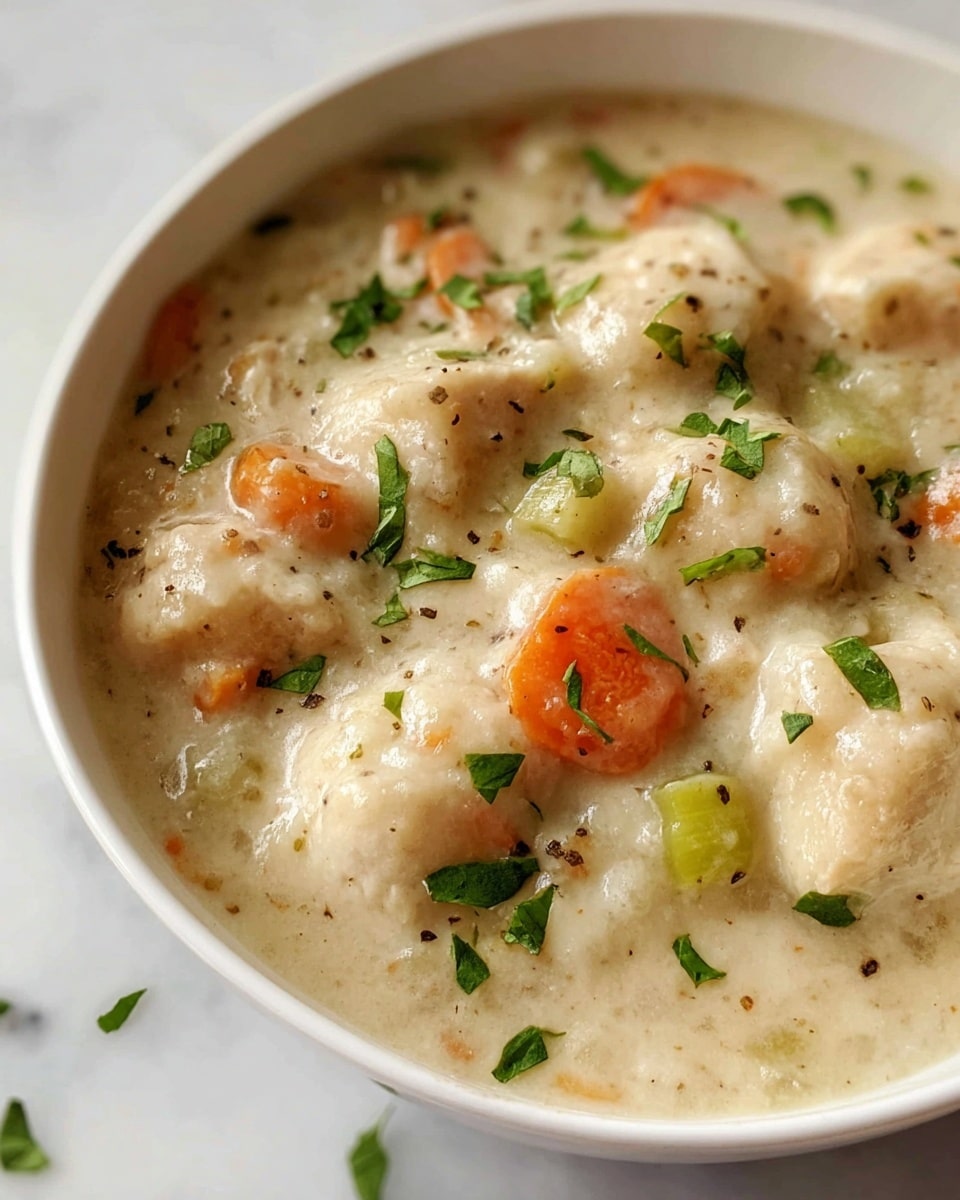 Leftover Turkey and Stuffing Dumpling Soup Recipe - Recipe Image