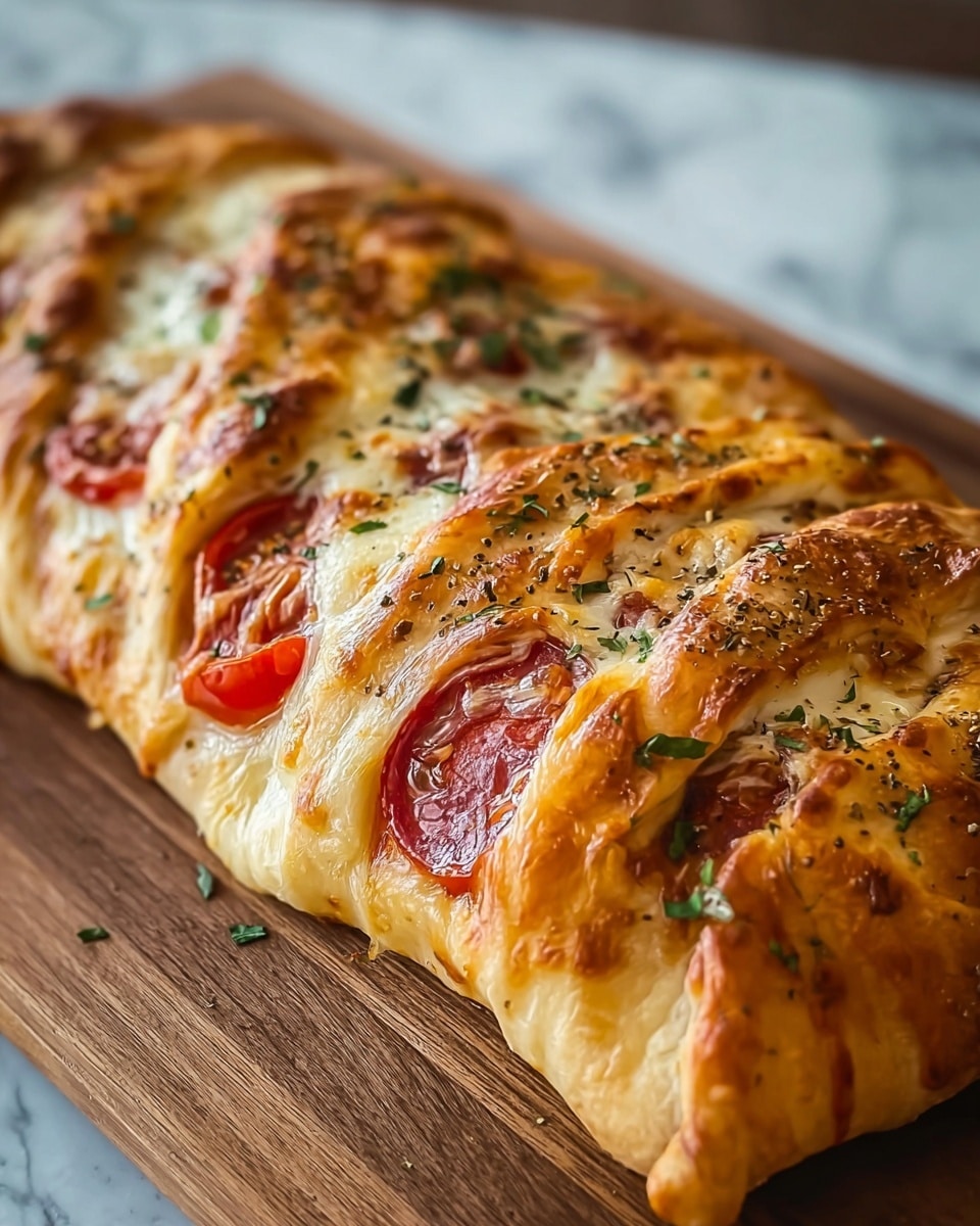 Homemade Stromboli with Pepperoni, Ham, and Mozzarella Recipe - Recipe Image