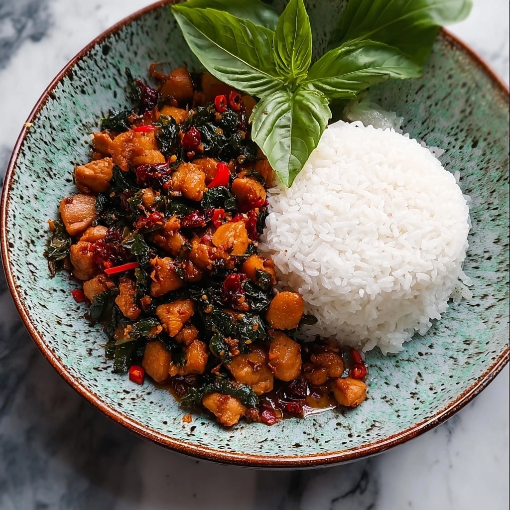 Spicy Thai Basil Chicken Recipe - Recipe Image
