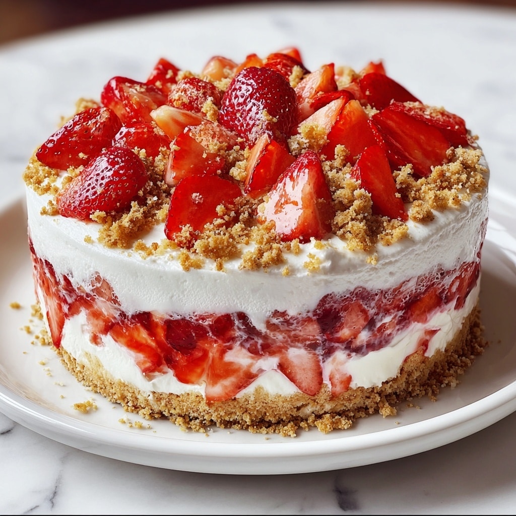 Strawberry Delight Crunch Cake Recipe - Recipe Image