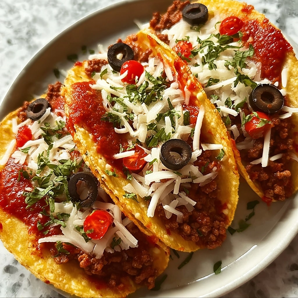 Meat Lovers Pizza Tacos Recipe - Recipe Image