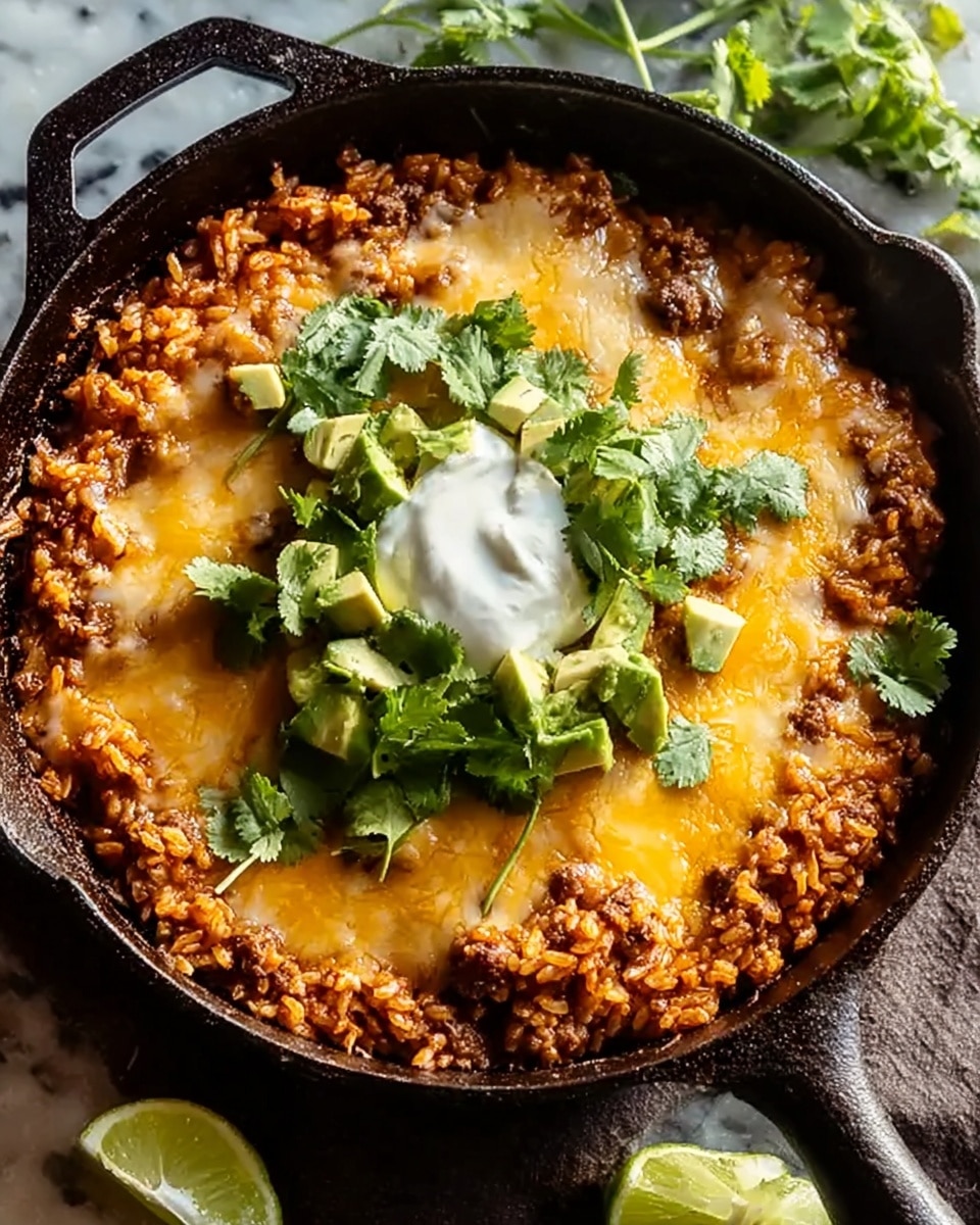 Skillet Mexican Beef and Rice: An Amazing Ultimate Recipe - Recipe Image