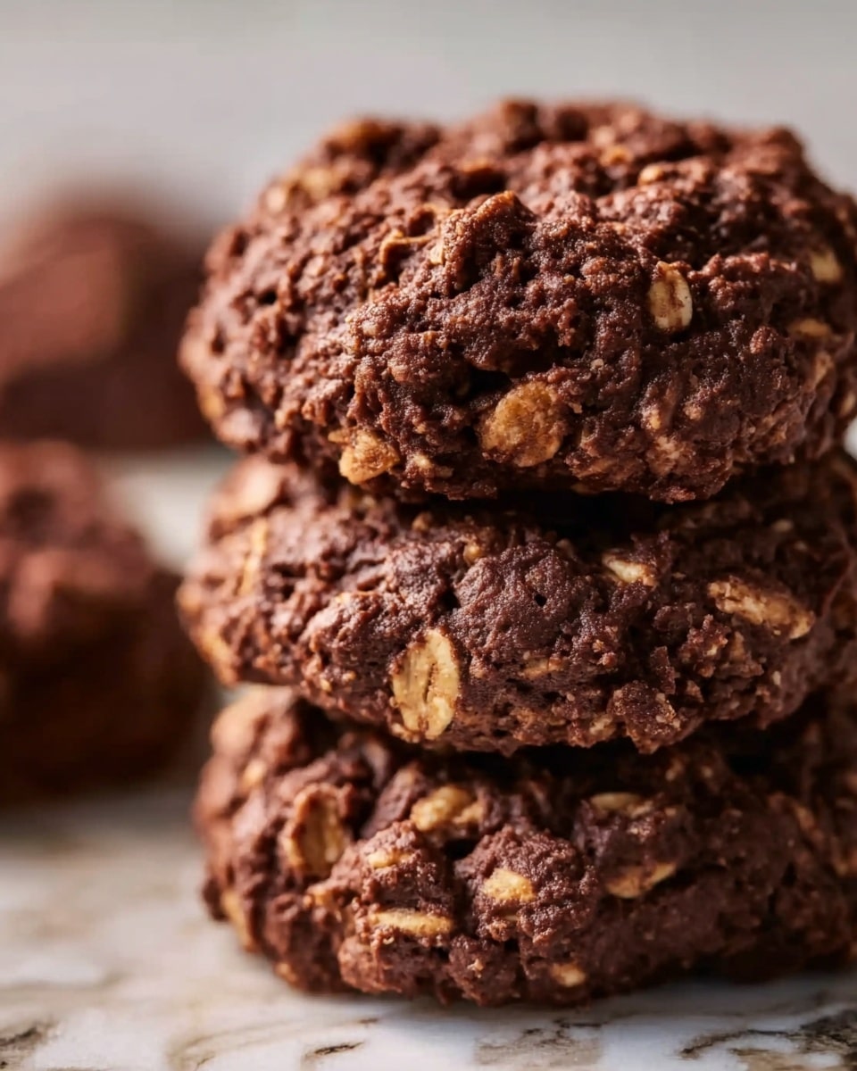 Chocolate No-Bake Cookies with Peanut Butter Recipe - Recipe Image