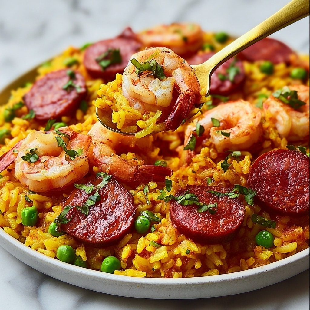 Weeknight Shrimp and Chorizo Paella Recipe - Recipe Image