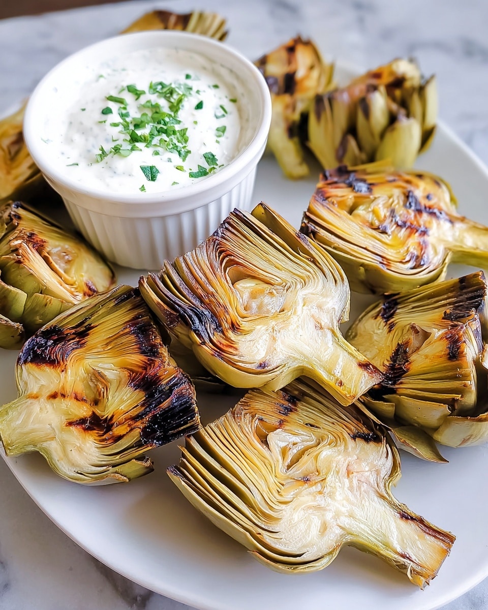 Grilled Artichokes with Garlic Aioli Recipe - Recipe Image