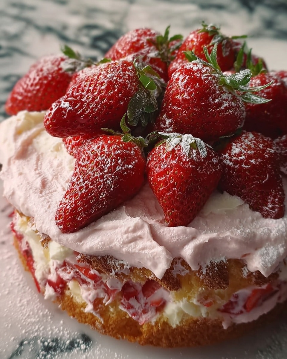 Strawberry Italian Cream Pound Cake Recipe - Recipe Image