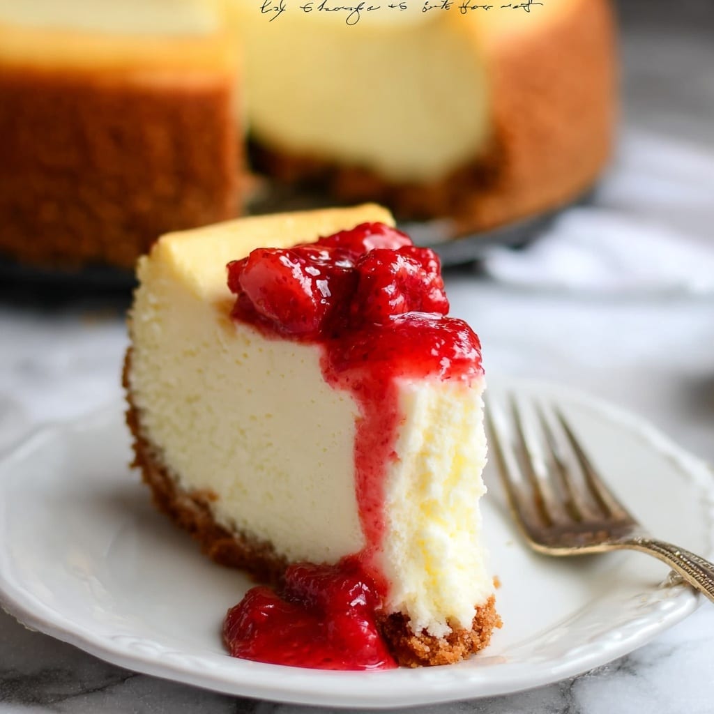 The Ultimate Cheesecake with Strawberries Recipe - Recipe Image