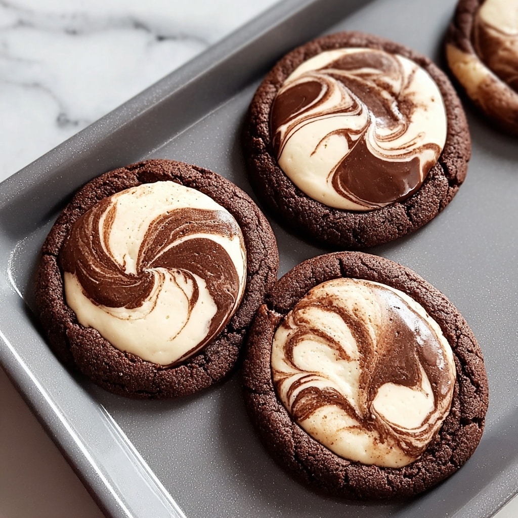 Chocolate Marshmallow Swirl Cookies Recipe - Recipe Image