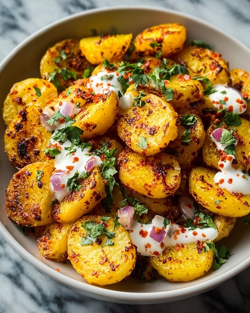 Chaat Masala Potatoes with Yoghurt Recipe - Recipe Image