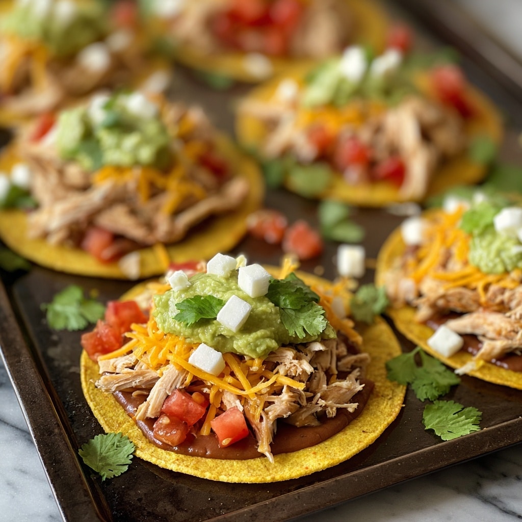 Easy Chicken Tostadas Recipe - Recipe Image