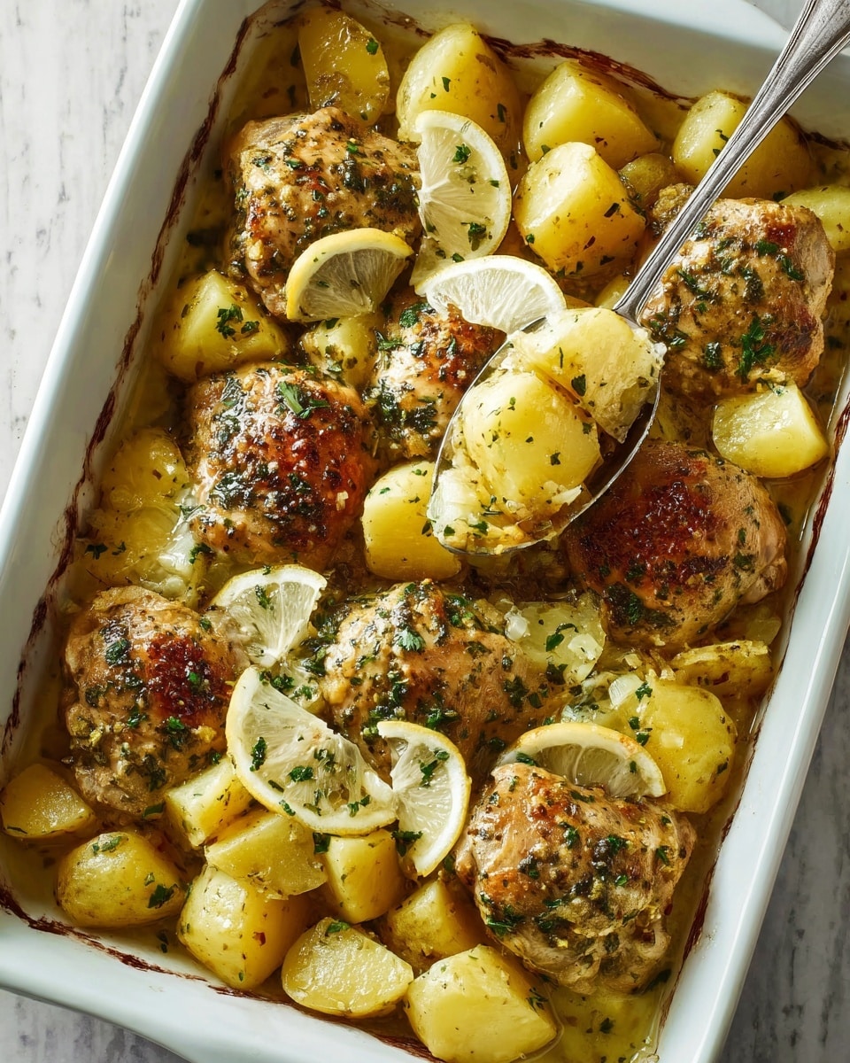 Lemon Greek Chicken and Potatoes Recipe - Recipe Image