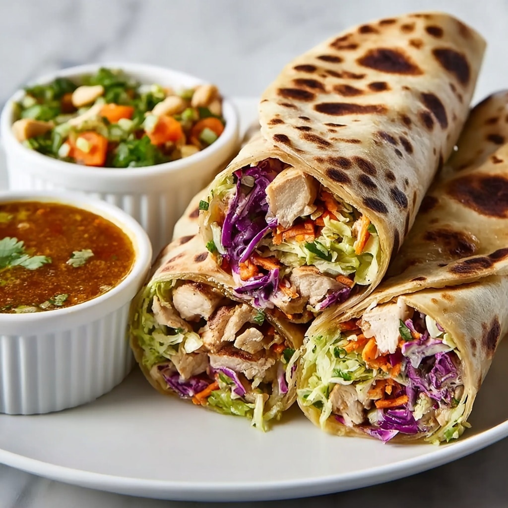 Thai Peanut Chicken Wraps Recipe - Recipe Image