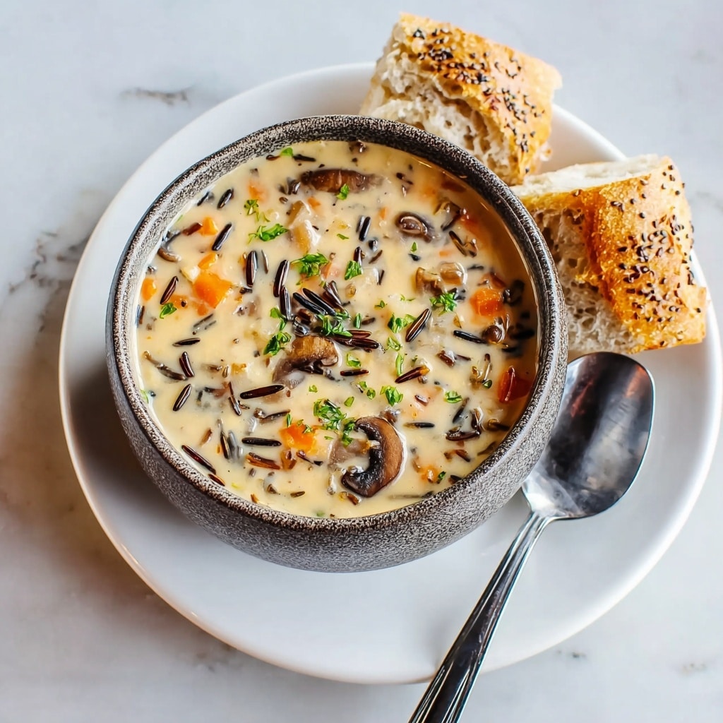 Creamy Wild Rice and Mushroom Soup: A Cozy Recipe - Recipe Image