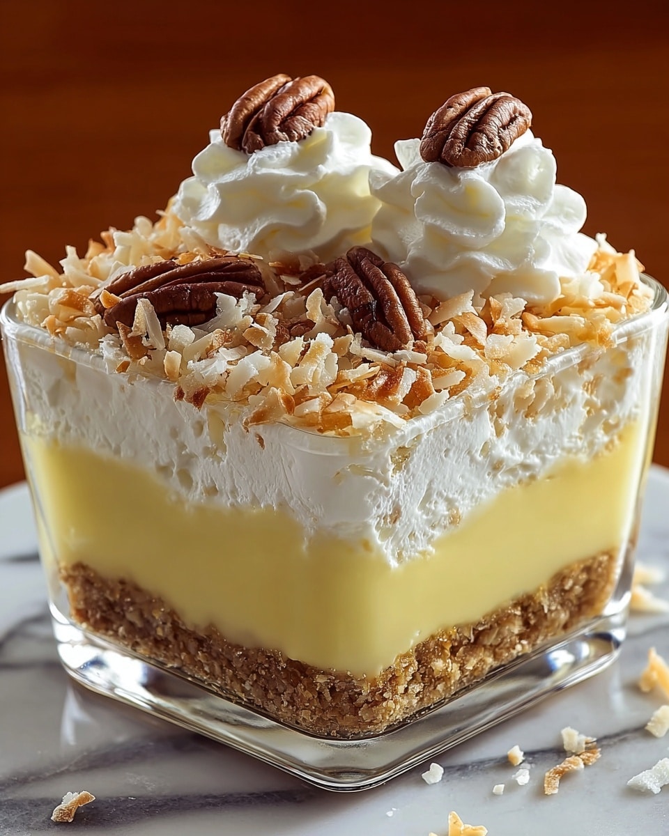 Coconut Cream Layered Dessert Recipe - Recipe Image