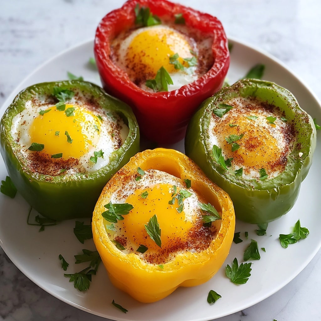 Egg-Stuffed Bell Peppers Recipe - Recipe Image