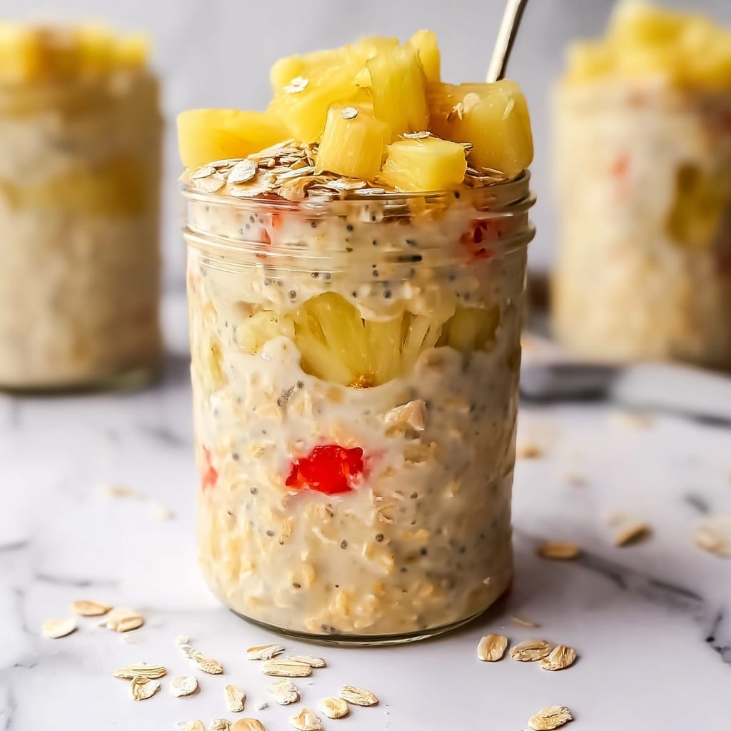 Pineapple Upside-Down Overnight Oats Recipe - Recipe Image