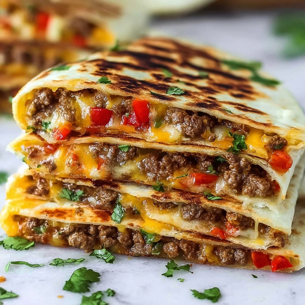 Vegan Cheeseburger Wraps Recipe - Recipe Image