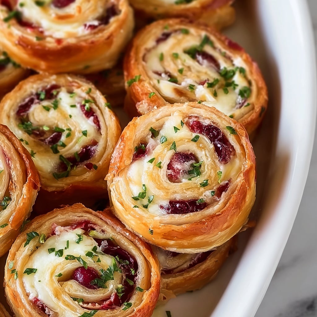 Festive Cranberry Feta Pinwheels Recipe - Recipe Image