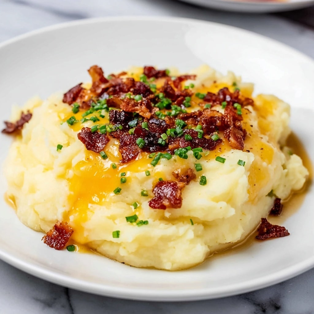 Cheesy Bacon Mashed Potatoes Recipe - Recipe Image